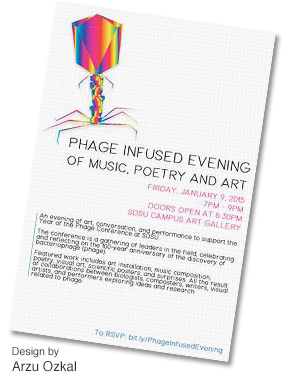 Phage Art Show Flyer Designed by Arzu Ozkal